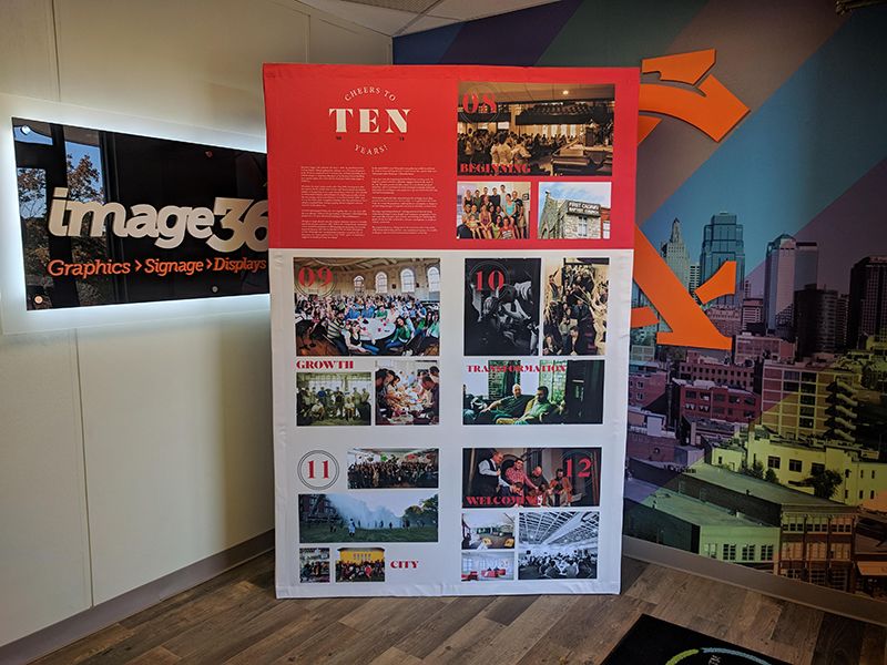 Tension Fabric Display for Redeemer Fellowship in Overland Park, Kansas