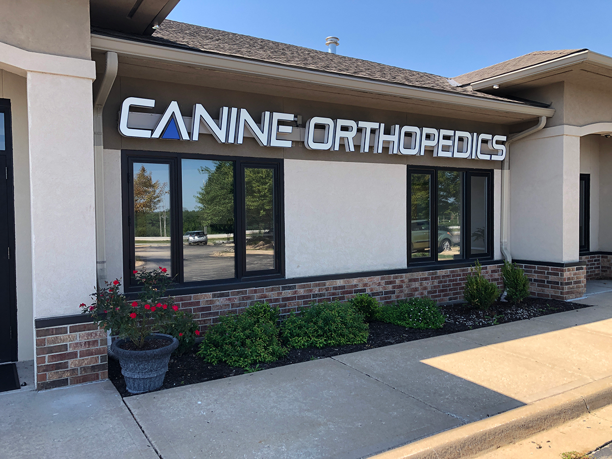 Channel Letters on Raceway for KC Canine Orthopedics in Shawnee, Kansas