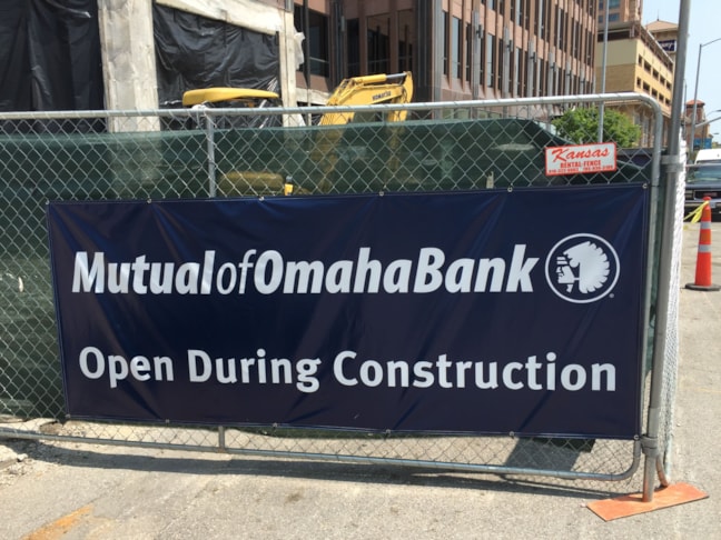 Vinyl Banner for Mutual Bank of Omaha in Kansas City, MO