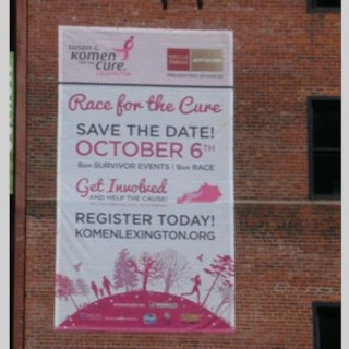 - Image360-Lexington-KY-Custom-Banner-Building-Wrap-non-profit-Susan-G-Komen-Race-for-the-cure
