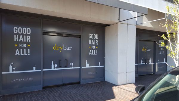 blackout graphics mural vinyl digital print exterior preopening luster laminate drybar burbank los angeles