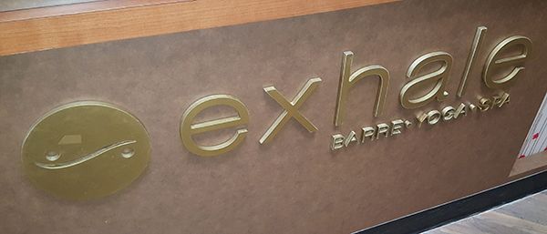 Exhale 3-D Plaque Sign in South Bay Manhattan Beach, CA 