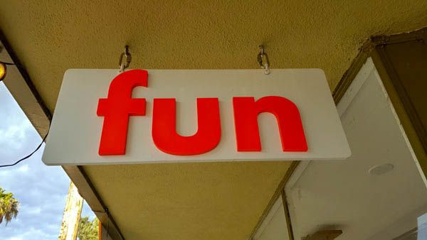 Brooke Rodd Double Sided Sign MedEx Culver City Direct Mount Design Hanging Custom Dimensional