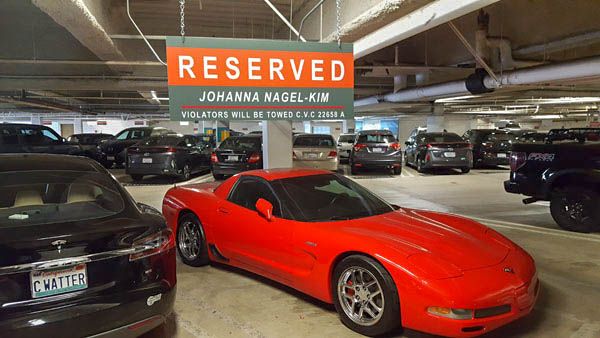 onni parking sign el segundo dibond bibond digital print chain mount install luster lamination