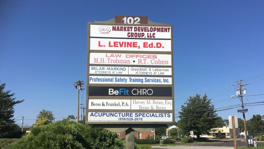 BeFit opened a new location in Cherry Hill and needed to add their business name to the existing monument sign.