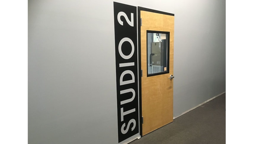 Artists in Motion marks their studios using wall graphics.