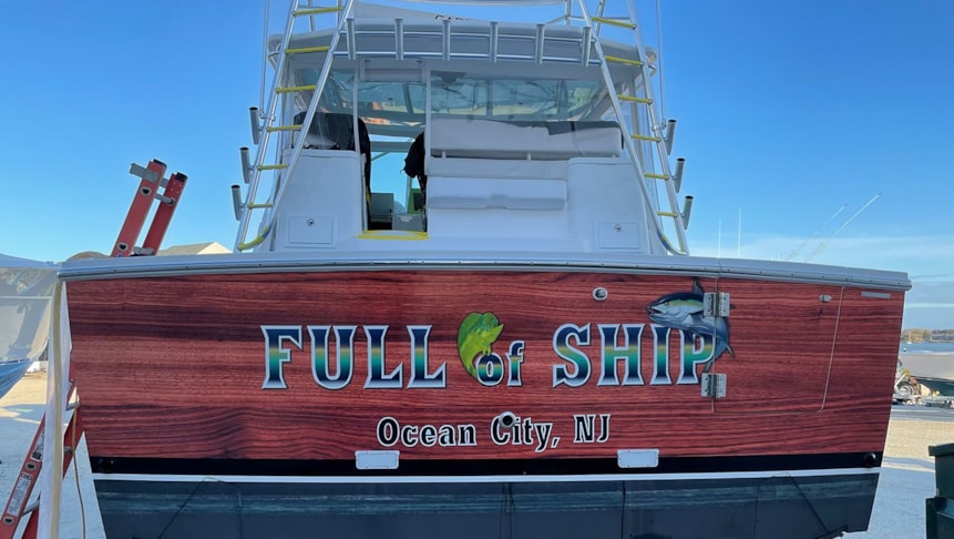 This client came to us with an idea in mind for a custom boat wrap.