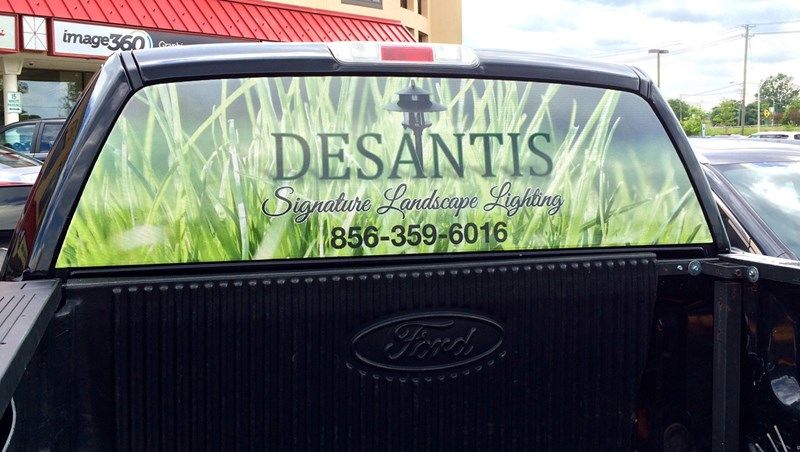 Desantis Landscaping - Window Perf Vehicle Graphics Marlton, NJ