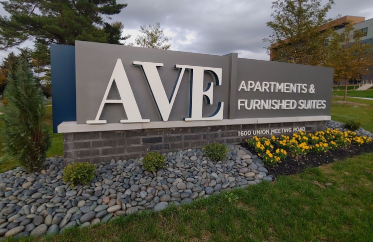 AVE Living | Illuminated Monument Sign