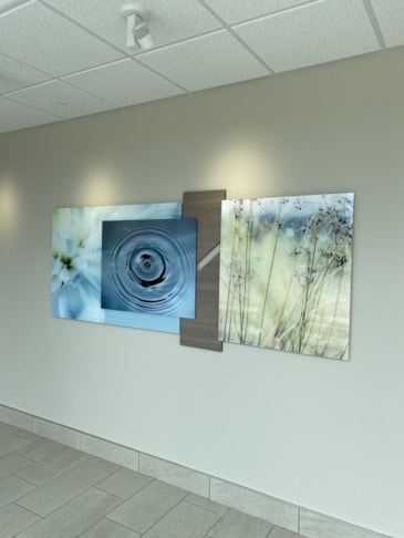 Acrylic Art with Wood Accents 