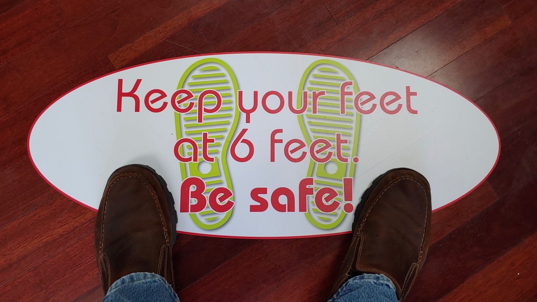 Social Distancing Floor Decals