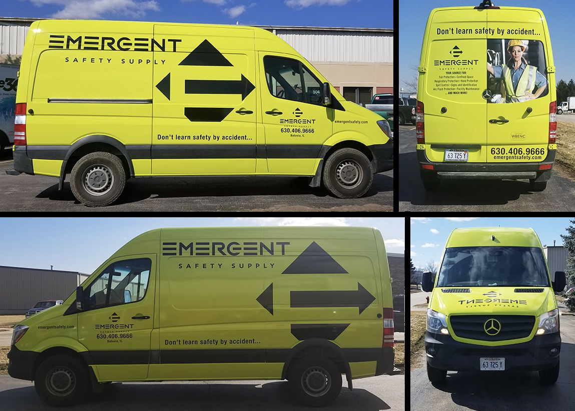Full Vehicle Wrap for Emergent Safety Supply in Batavia, IL