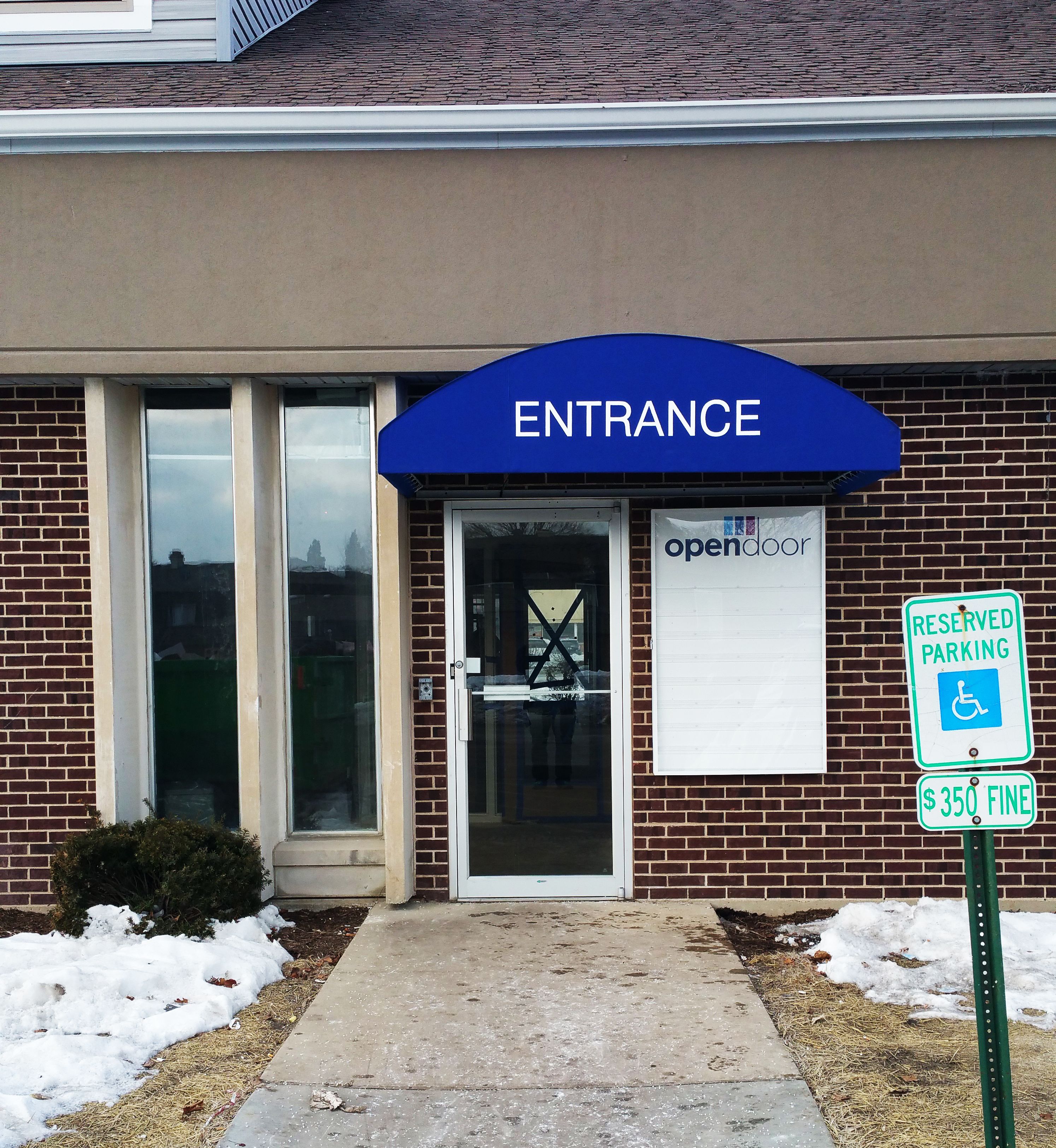 Exterior Storefront Awnings for Open Door