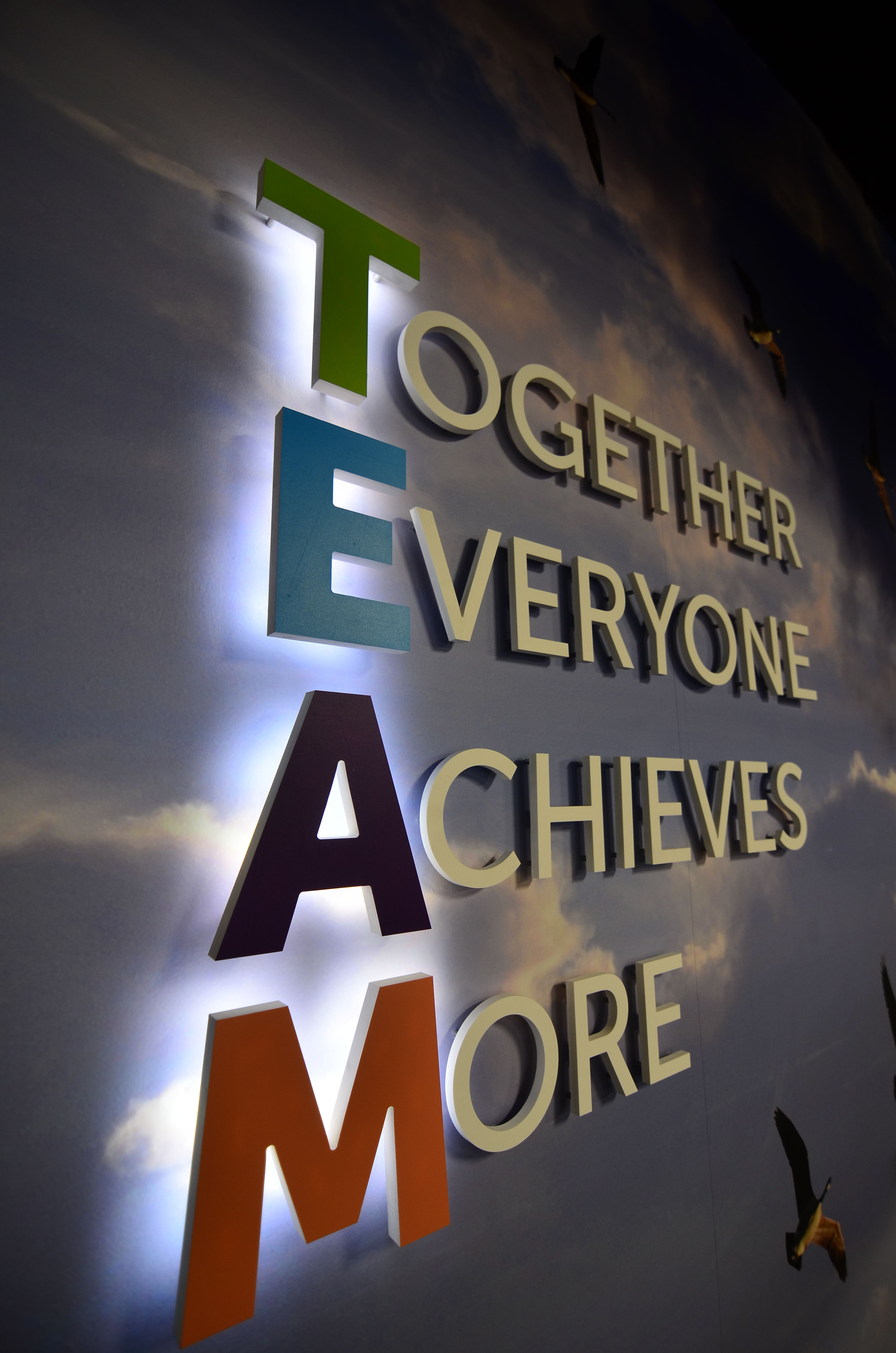 Custom Wall Display Celebrates the Team