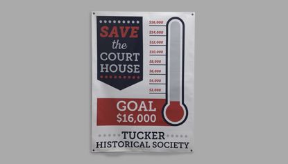 banner for fundraiser tucker, GA