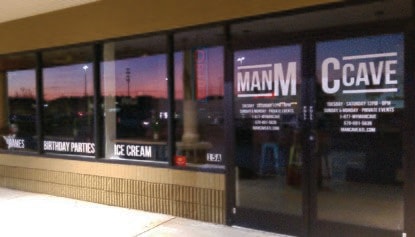 Window graphics for The Man Cave in Stone Mountain, GA