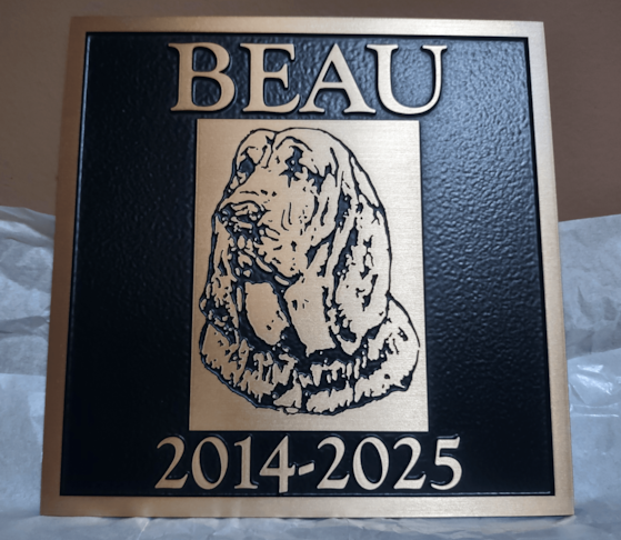 Custom Bronze Memorial Plaque to honor cherished family member