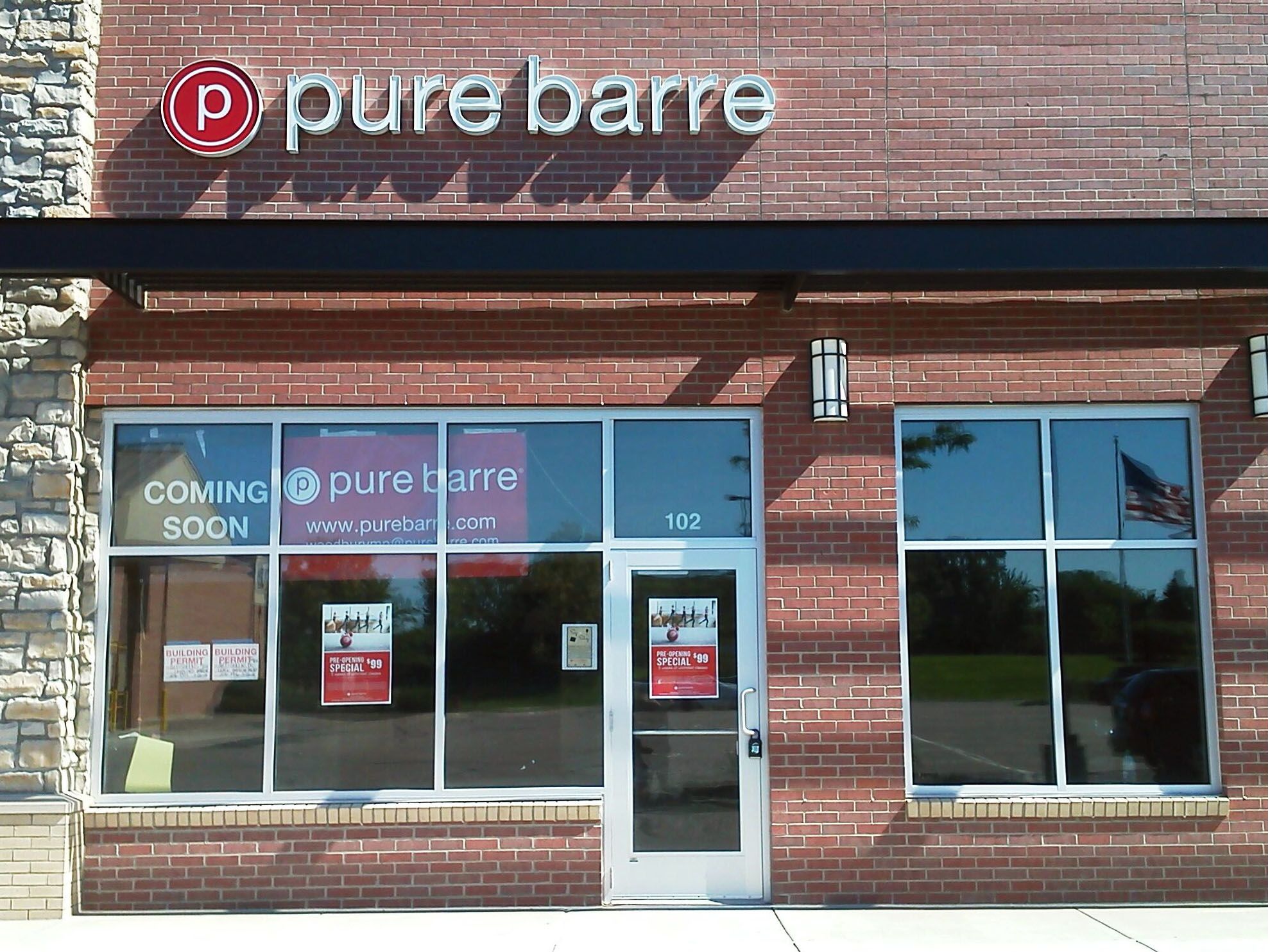 ExteriorLit Channel Letter Sign for Pure Barre in Woodbury,MN