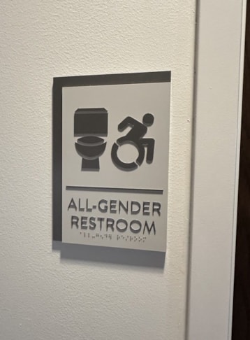 Custom ADA Restroom Signs with new Accessibility Graphic