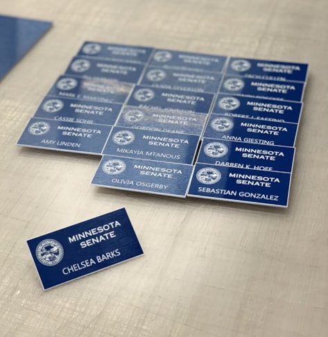 Badges & Name Plates for the MN Senate