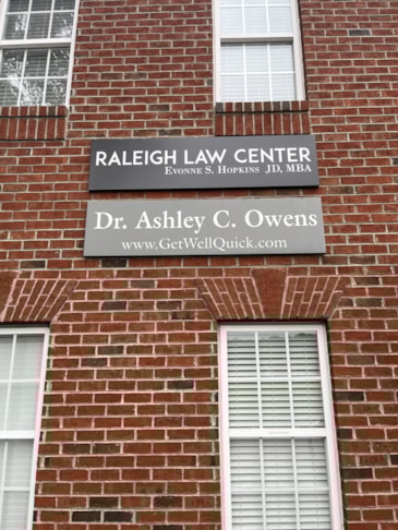 Aluminum Building Sign - Raleigh Law Center - Raleigh, NC
