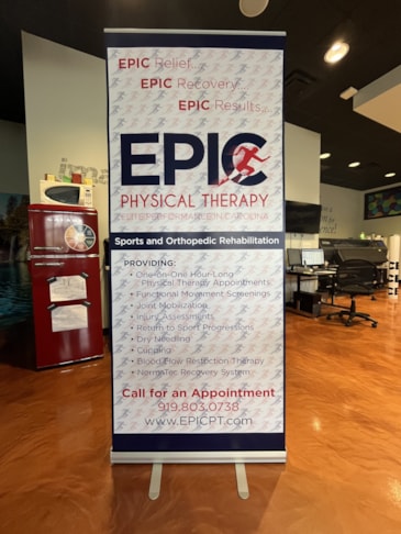 Retractable Banner Stand - Epic Physical Therapy - Wake Forest, NC