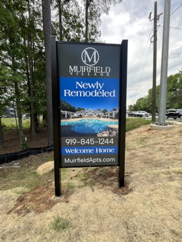 Post & Panel Sign - Muirfield Village - Raleigh, NC