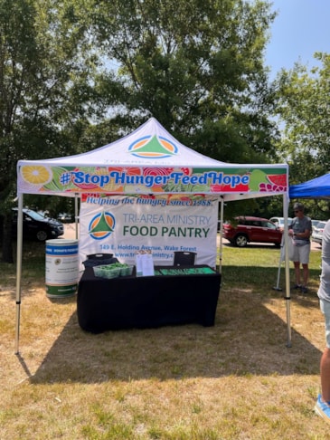 Tent & Backwall - Tri-Area Ministry Food Pantry - Wake Forest, NC