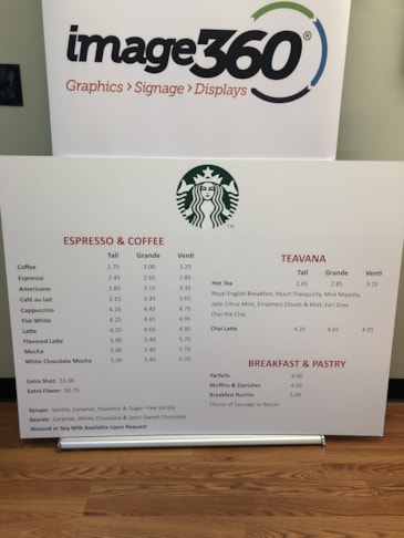 Menu Signs & Price List Signage | Hospitality & Lodging