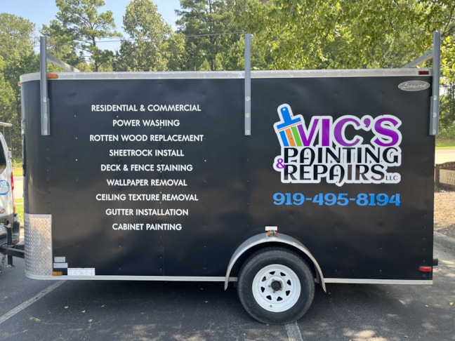 Trailer Graphics - Vic's Painting - Raleigh, NC