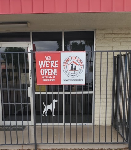 Custom Sign with Slider Panel for Home Fur Good