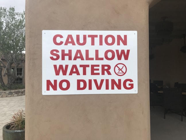 Custom Pool Area Sign