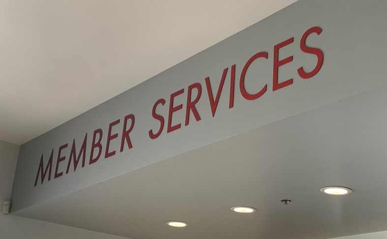 Custom Reception Sign for Mountainside Fitness