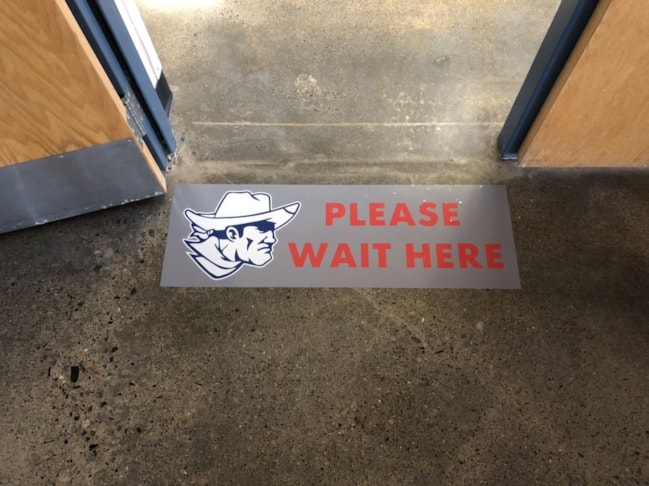 Custom Social Distancing Floor Graphics For Pinnacle High School