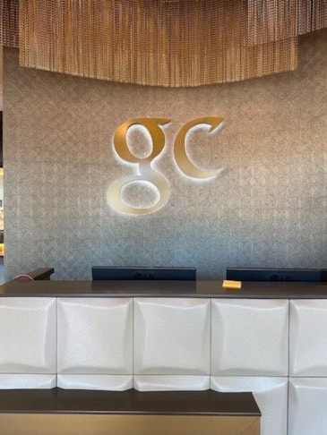 Custom Halo Illuminated Salon Reception Sign