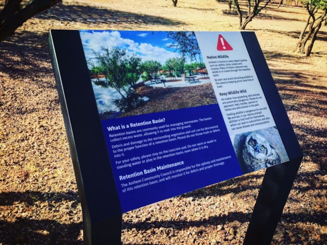 Custom Composite Park Sign w/ Cantilever Post System