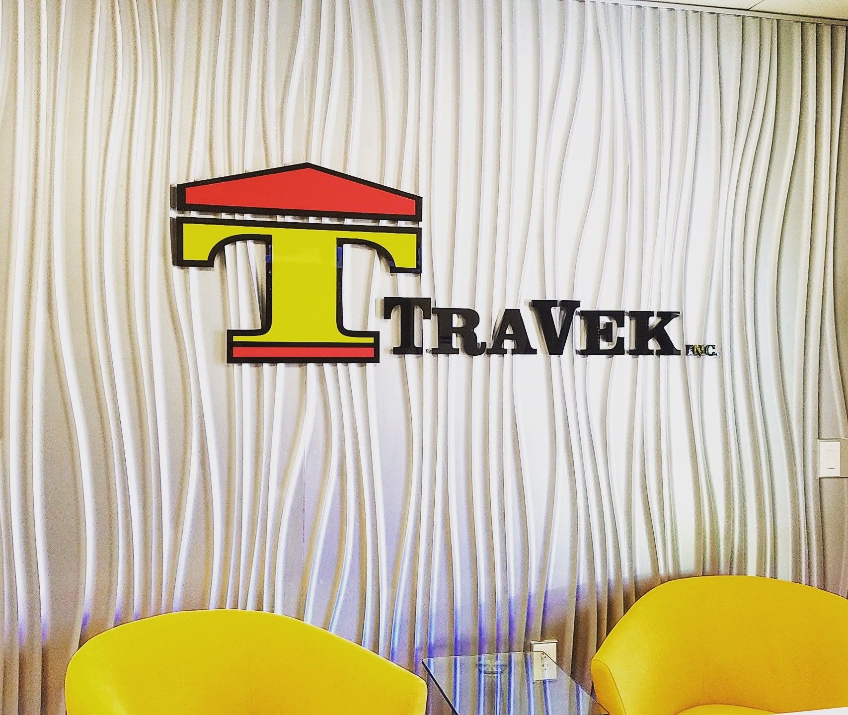 Reception Sign for TraVek in Scottsdale AZ