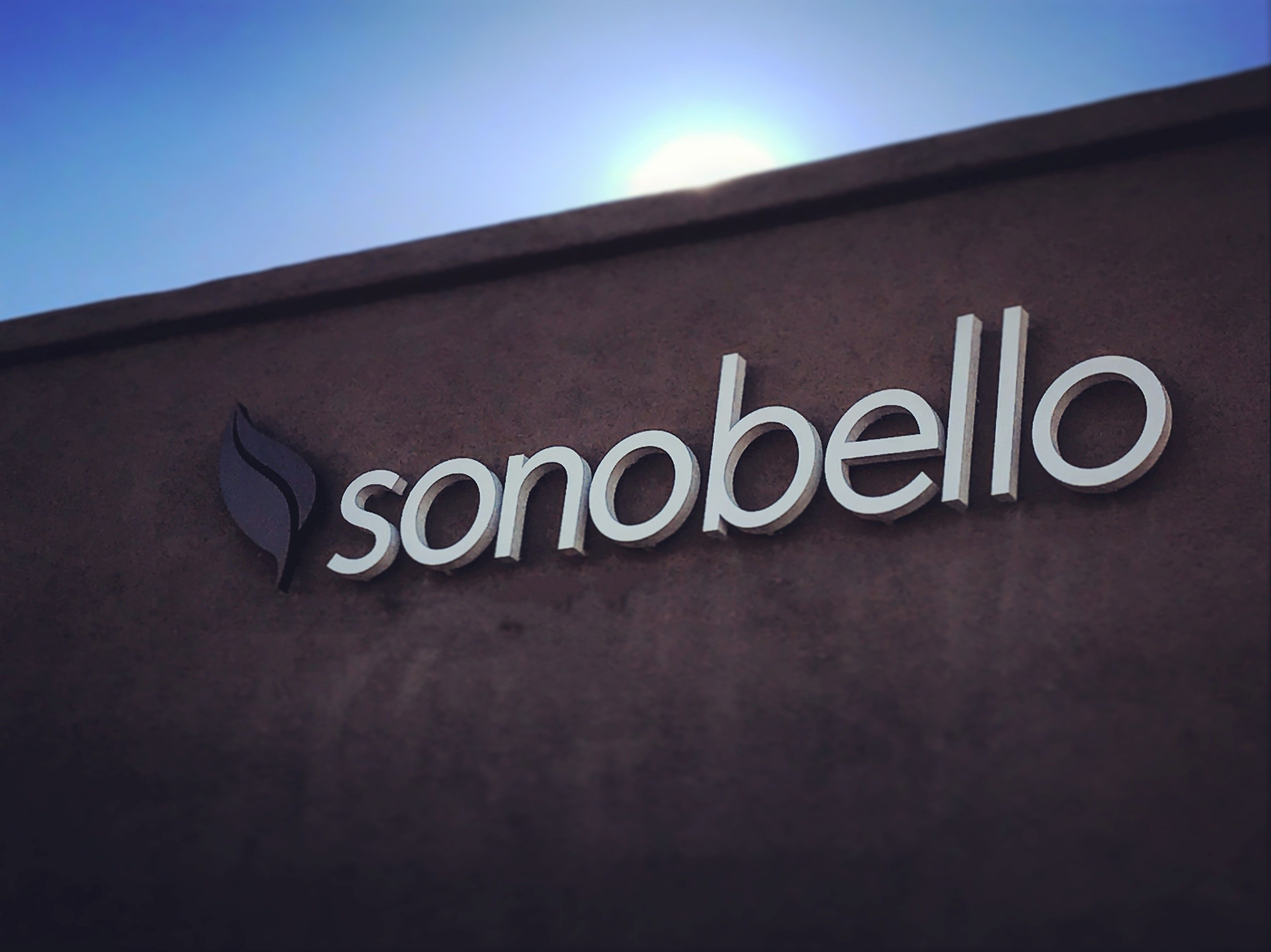 Illuminated Sign for Sonobello in Scottsdale Arizona