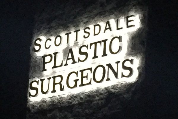 Illuminated Sign for Scottsdale Plastic Surgeons in Scottsdale AZ