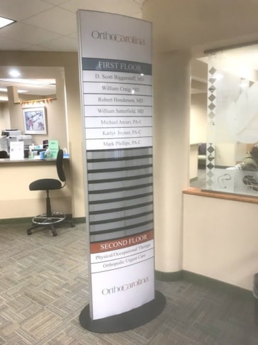 Directory and Wayfinding Signage for OrthoCarolina