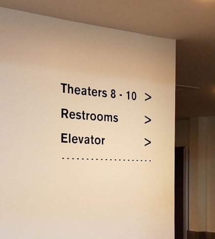 Direction Wall Lettering-Violet Crown Cinema-Charlottesville Va