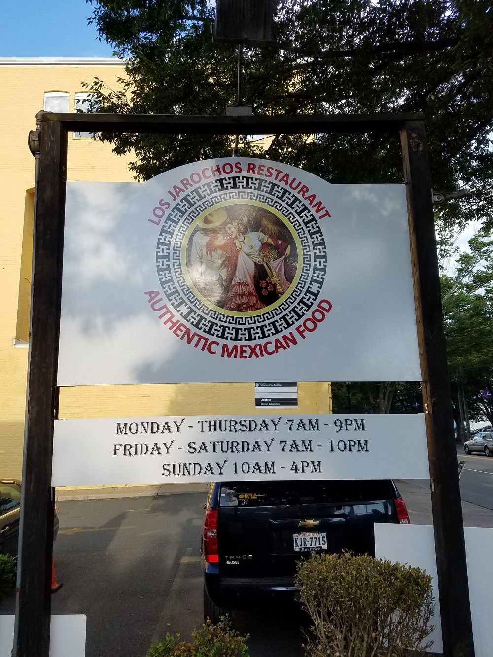 Custom Restaurant Post and Panel Sign-Los Jarochos Restaurant-Charlottesville Va