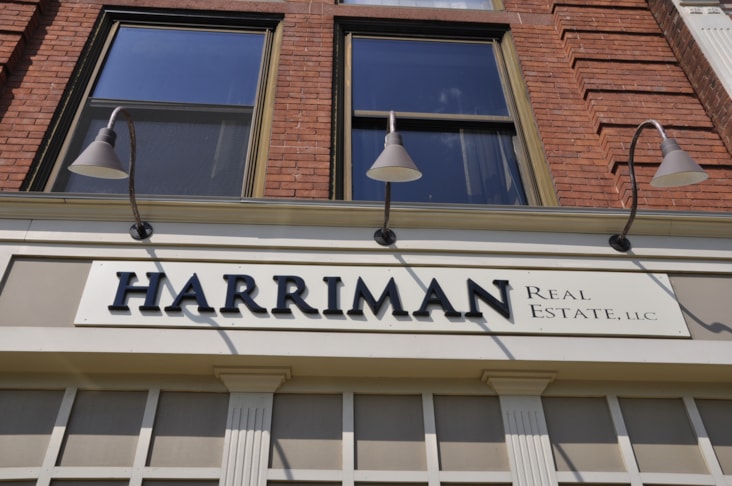 Formed letters mounted to 1 PVC