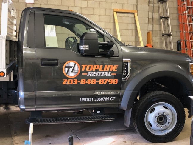 Vehicle Decals & Lettering for Topline Rentals