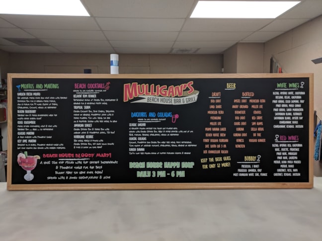 Menu Signs & Price List Signage