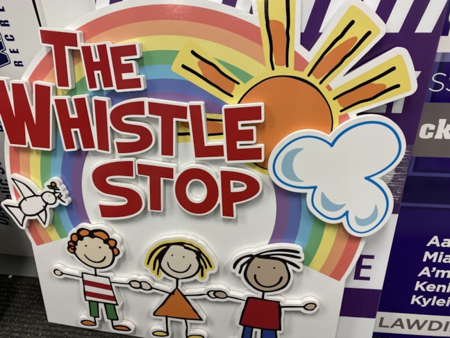 Custom CNC routed dimensional sign