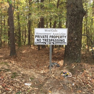 Metal Post Sign for West Oaks HOA Acworth GA