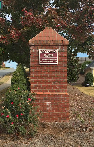 Routed Subdivision Sign for Brookstone Manor Acworth GA