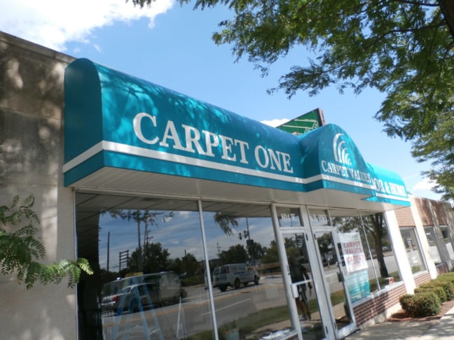 Awning lettering and logo