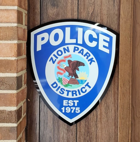 Plaque for Zion Park District - Park police